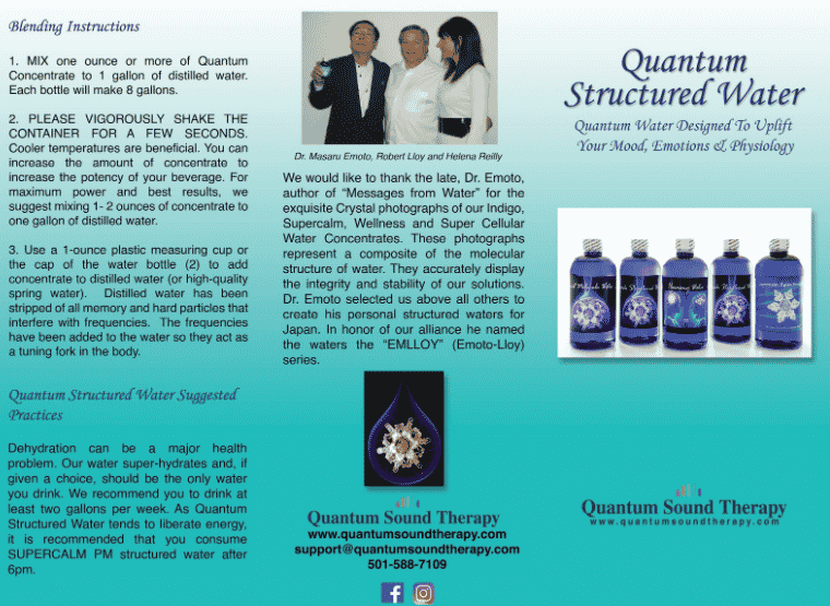 MASARU EMOTO INDIGO STRUCTURED WATER